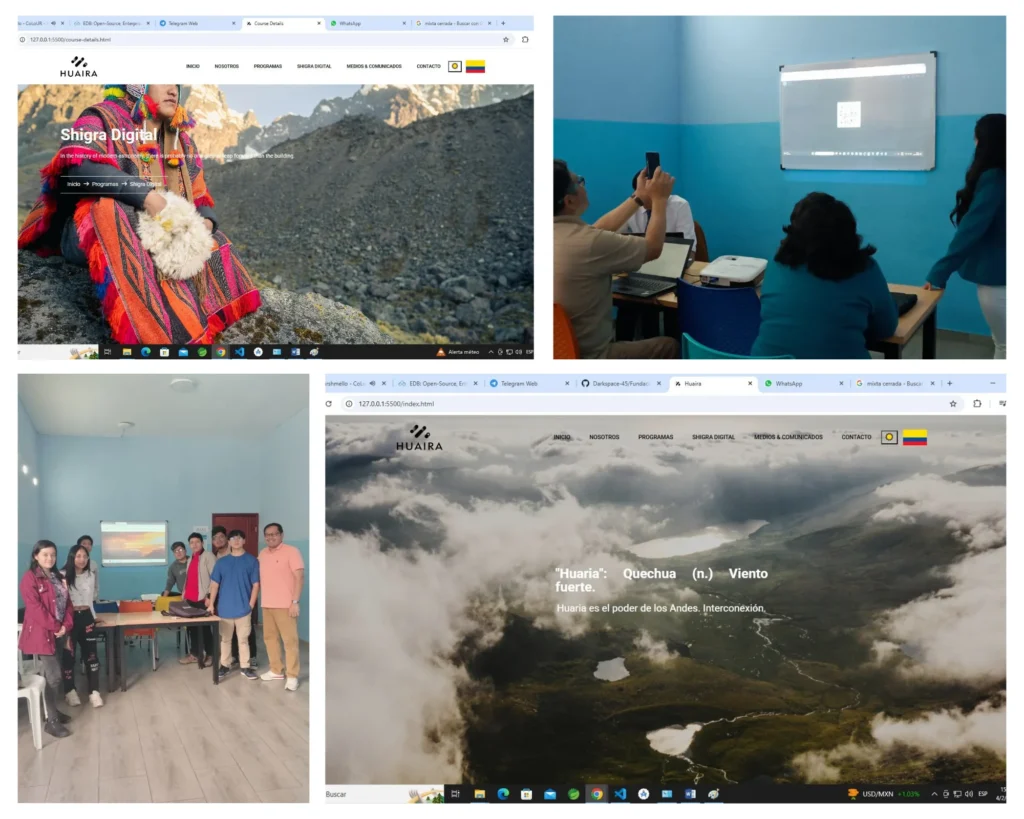 Página web para la Fundación Huaira