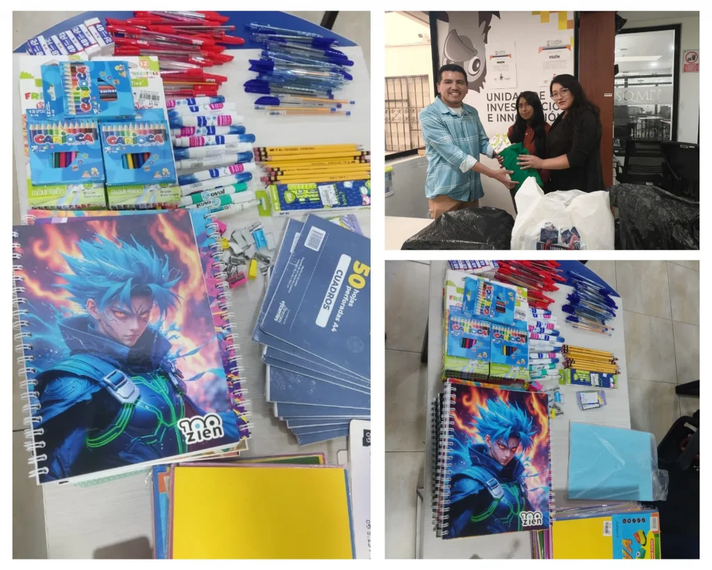 Donación de materiales escolares por parte del ITSQMET