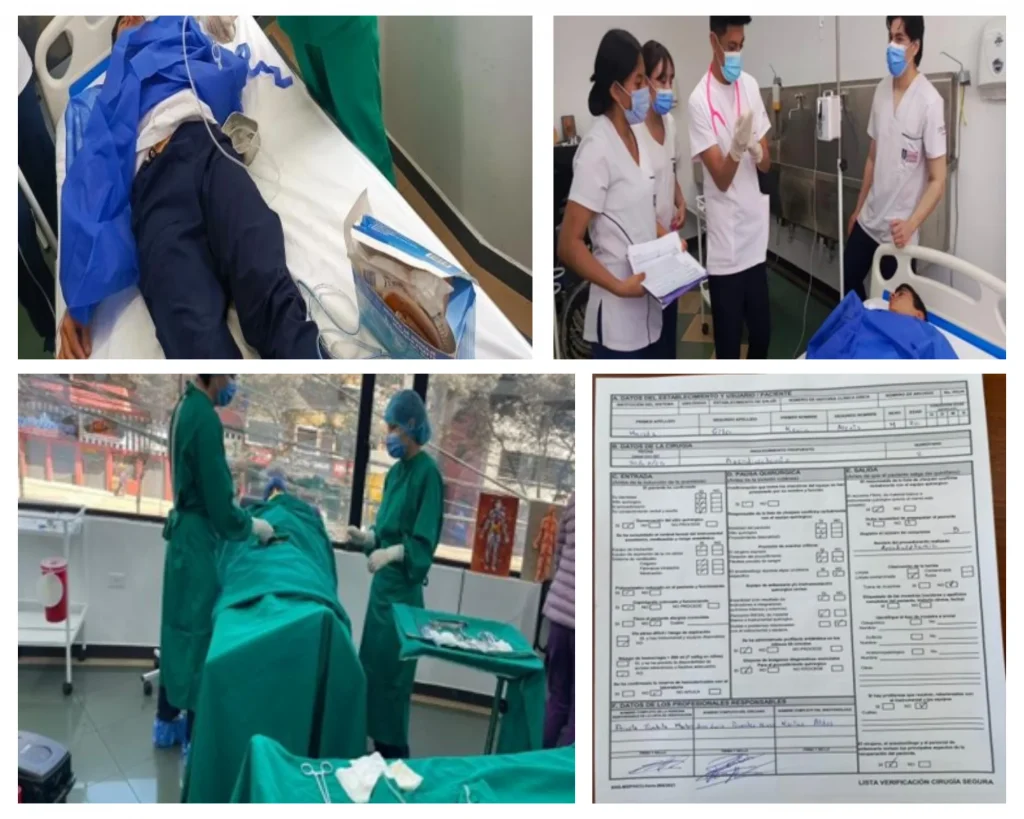 Simulación clínica de el paciente quirúrgico y postquirúrgico