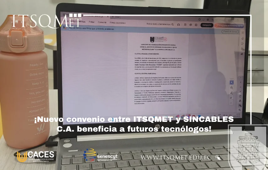 Convenio entre ITSQMET y SINCABLES C.A.