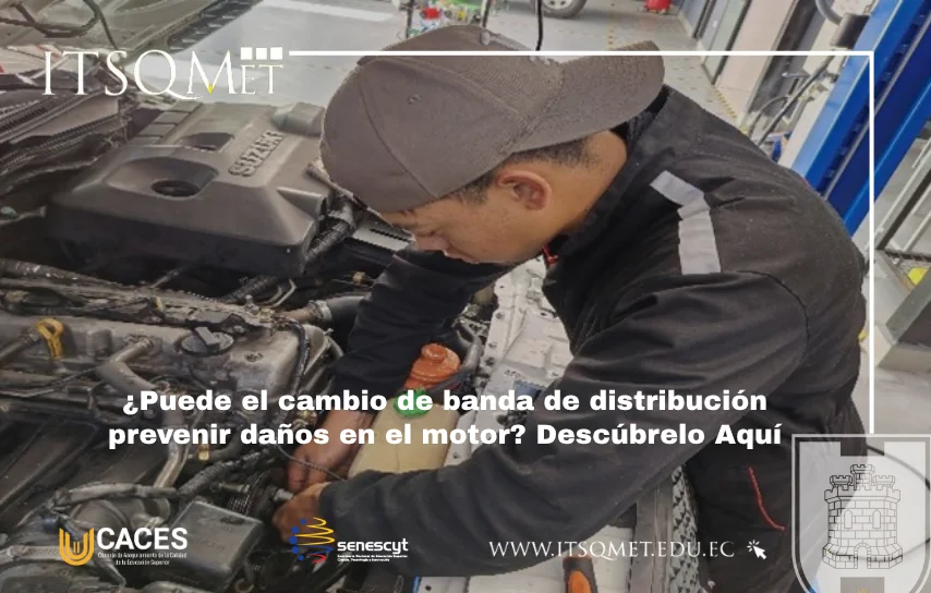 Estudiantes práctican cambio de banda de distribución
